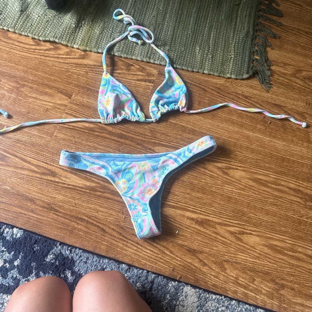 Frankie’s Bikinis Floral Bikini Set